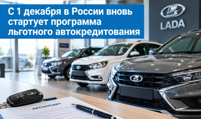 Программу льготного автокредитования возобновят 1 декабря 2026 года